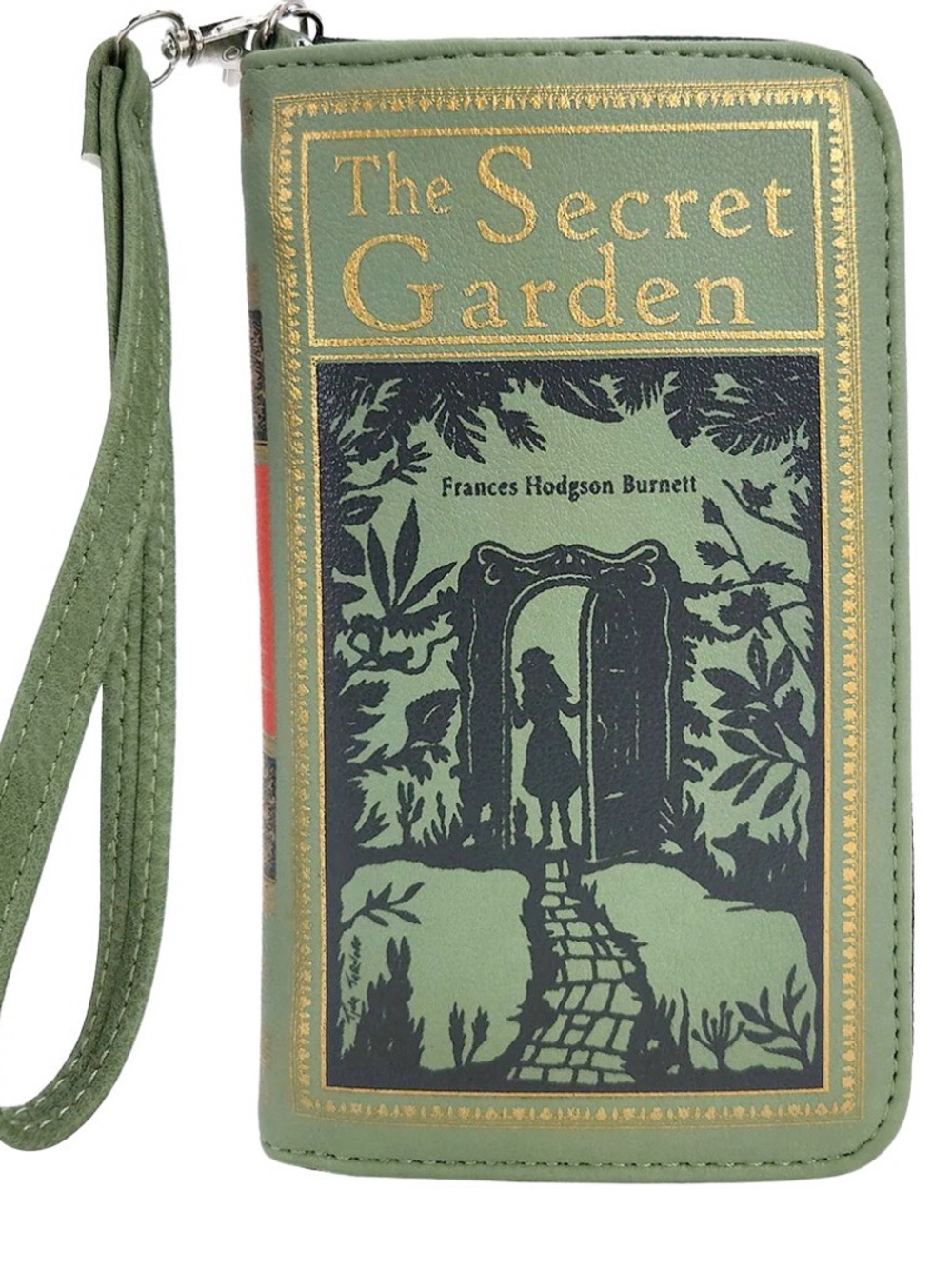 The Secret Garden Wristlet Wallet - Sage Green